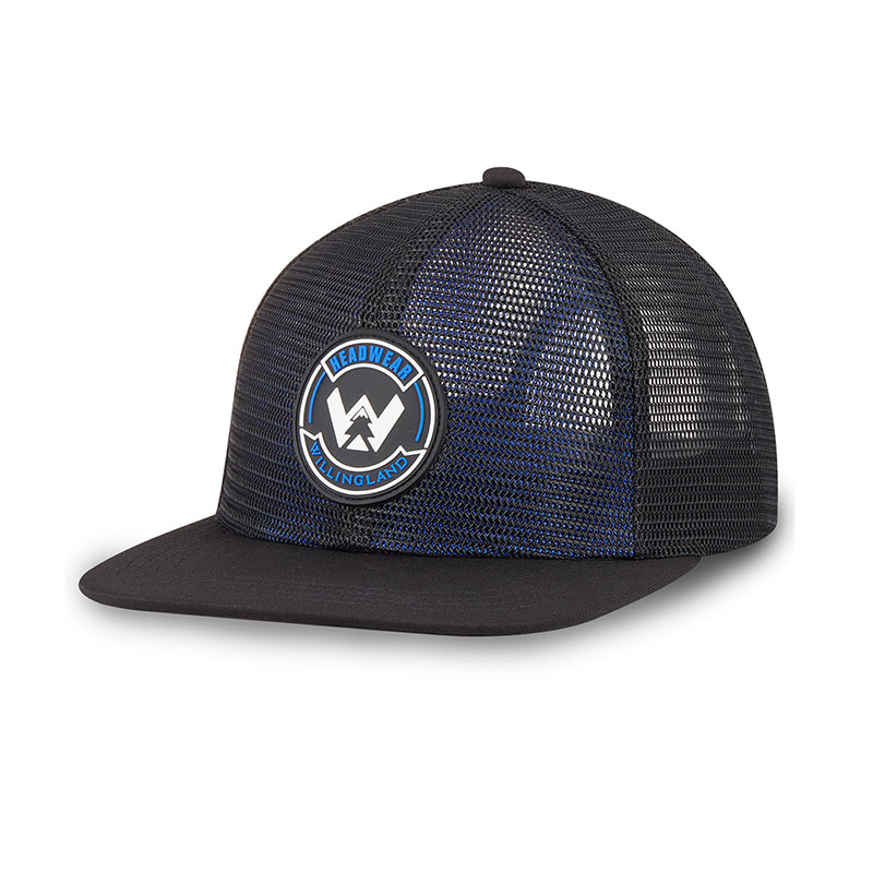 Polyester Mesh Snapback Flat Brim Caps with Custom Badges - 图片 3