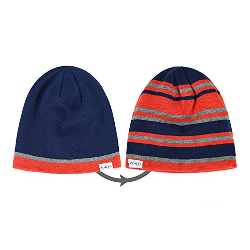 Reversible Jacquard Beanies Custom Logo Acceptable - 图片 2
