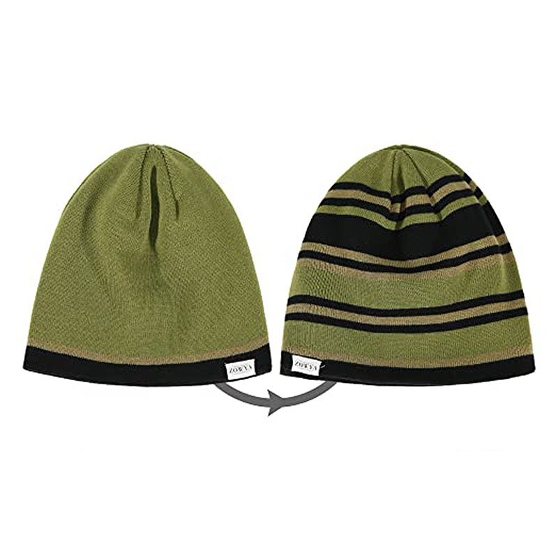 Reversible Jacquard Beanies Custom Logo Acceptable - 图片 3