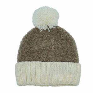 Fur Pom Pom Cuffed Beanie