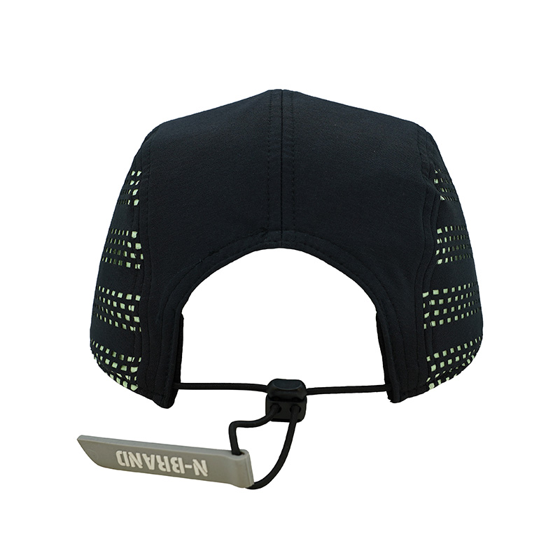 Half Mesh Camper Caps with Rubber Patch Logo - 图片 3