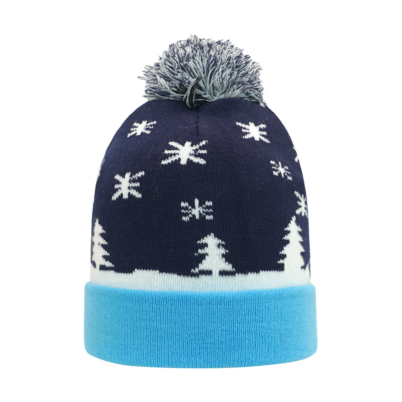 Snowman Acquard with Ligh Pompom Beanies - 图片 2