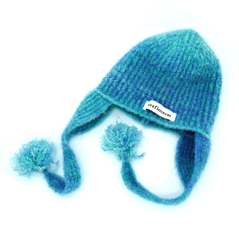 Gradient Yarn Trappers with Woven Loop Label - 图片 3