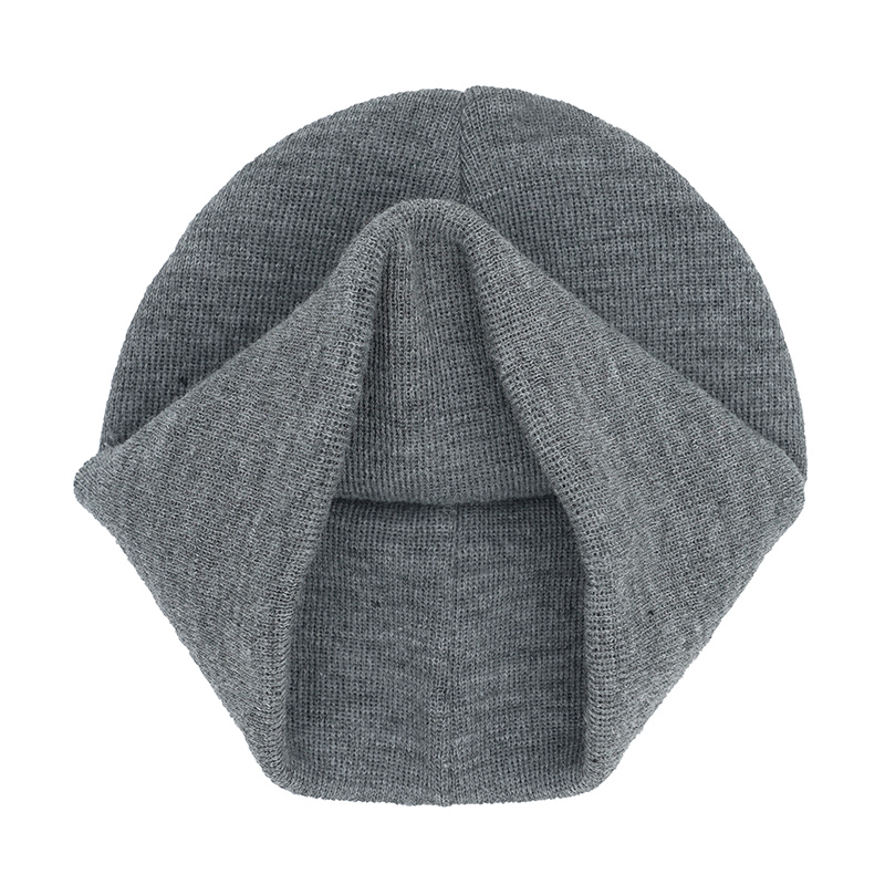 Eco-Friendly Material Grey Slouchy Beanies Custom Logo - 图片 2